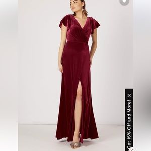 AZAZIE BELLAMY
A-Line Lace Floor-Length Dress Burgundy size 4